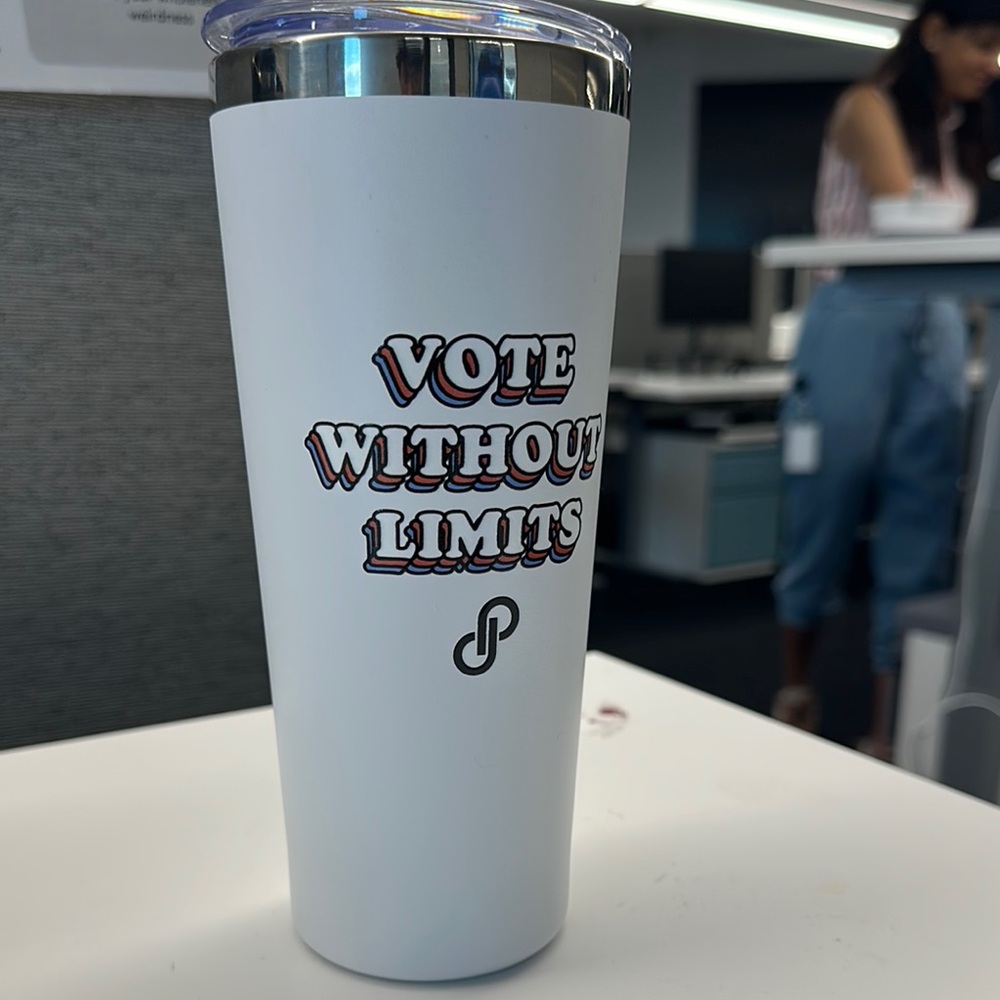 Poshmark branded Vote Without Limits White Travel Tumbler